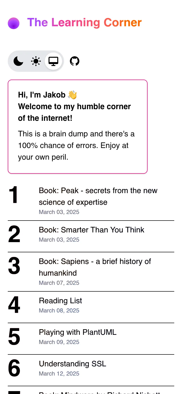 Blog mobile screenshot