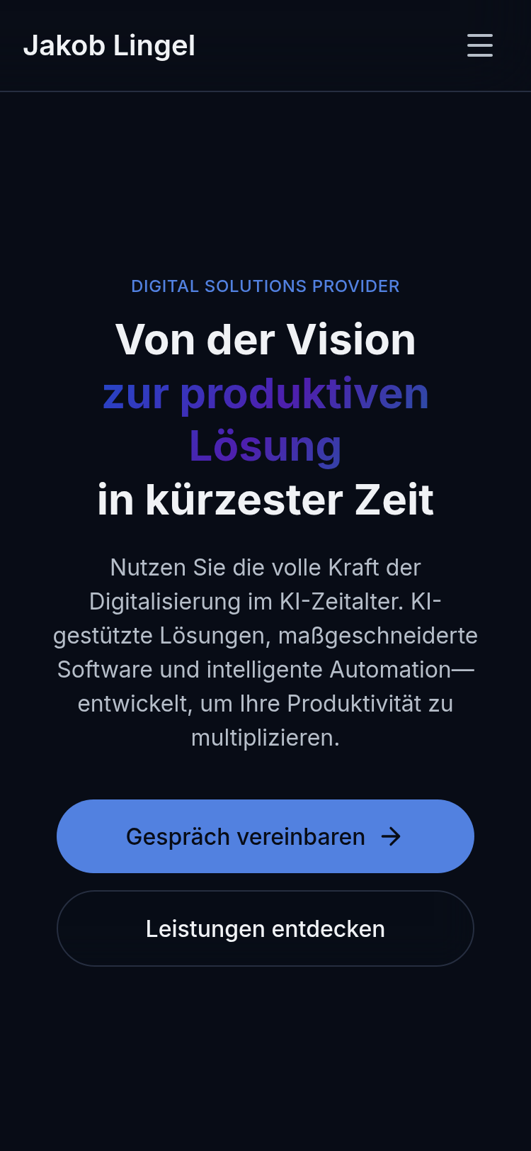 Business-Website mobile screenshot
